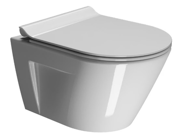 NORM 50/F - Wall-hung ceramic toilet by GSI ceramica - view 2